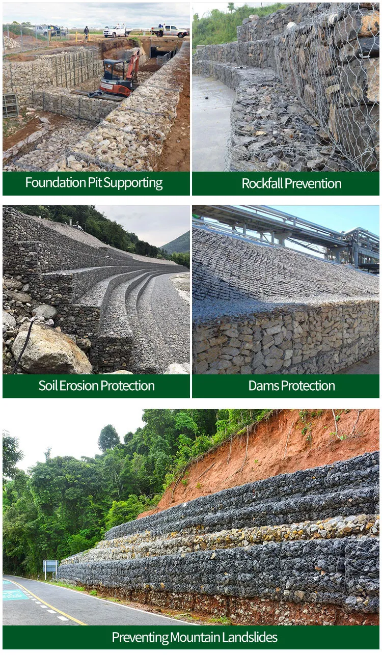 mesh rock retaining wall